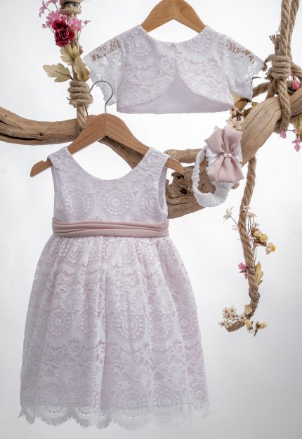 Βαπτιστικό φορεματάκι για κορίτσι Ροζ Κ76Π Mak Baby