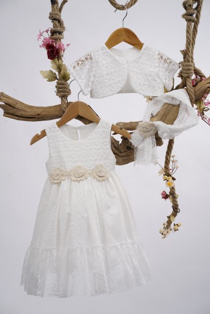 Βαπτιστικό φορεματάκι για κορίτσι Λευκό Κ77 Mak Baby