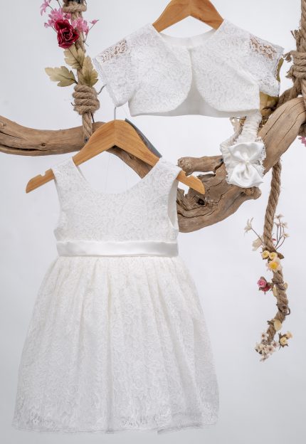 Βαπτιστικό φορεματάκι για κορίτσι Λευκό Κ82 Mak Baby