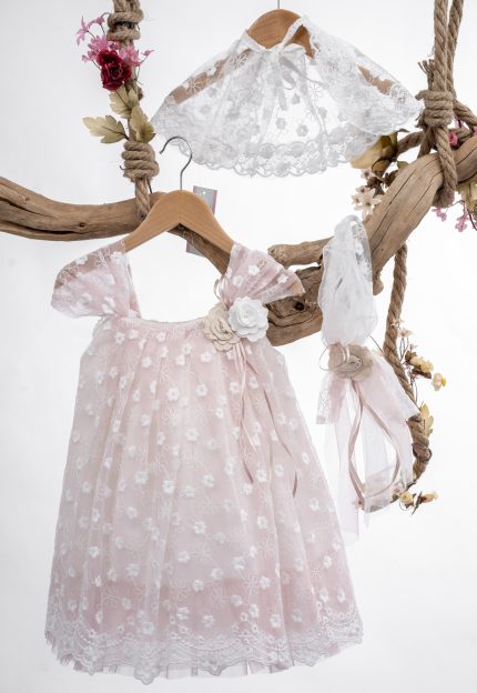 Βαπτιστικό φορεματάκι για κορίτσι Ροζ Κ93Π Mak Baby