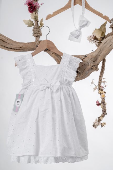 Βαπτιστικό φορεματάκι για κορίτσι Λευκό Κ98 Mak Baby