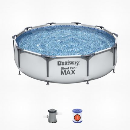 Πισίνα Κήπου Filter pomp 56408 Steel Pro Pool Frame Pool 3.05m x 76cm 6942138981841 - Bestway