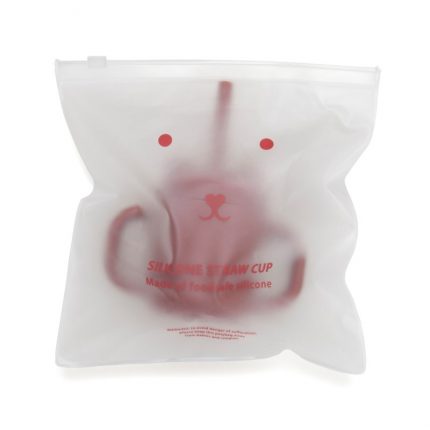 Ποτήρι Σιλικόνης με Καλαμάκι Honey Peach 175ml - Petit Monkey