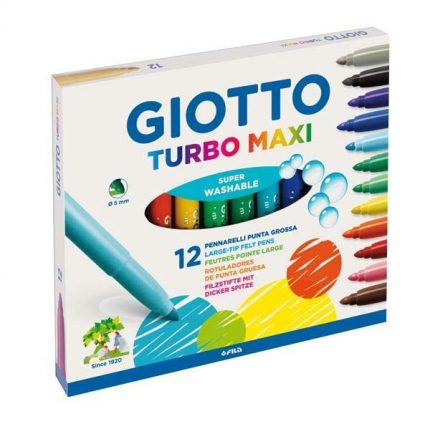 Μαρκαδόροι Χοντροί 12τμχ Turbo Maxi Giotto 8000825453007