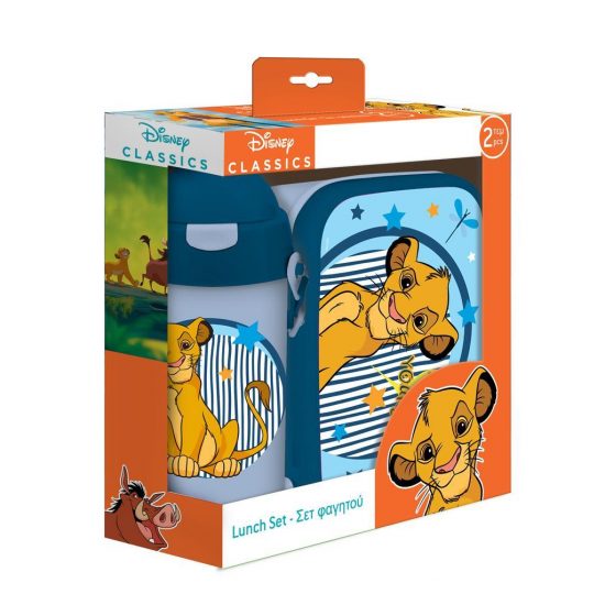 Σετ Φαγητοδοχείο 800ml - Παγούρι 500ml Πλαστικό Disney Lion King Must 5205698557187