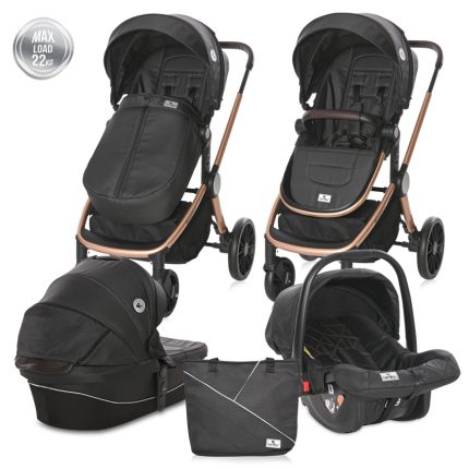 Lorelli Παιδικό Καρότσι Ramona 3 in 1 Luxe Black 10021682186R