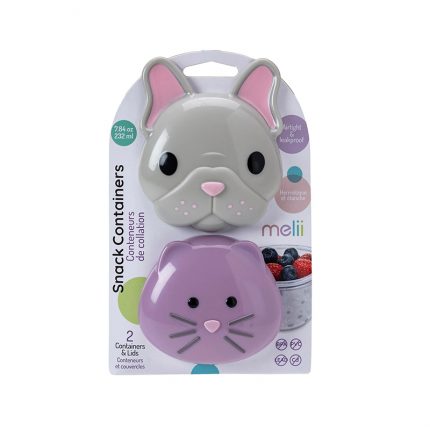 Σετ 2 Δοχείων για Σνακ Buldog and Cat 232ml - Melii