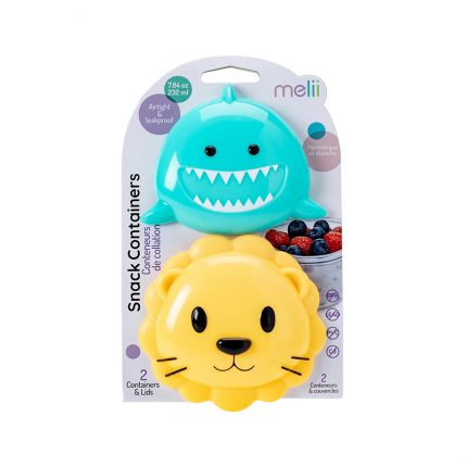 Σετ 2 Δοχείων για Σνακ Shark and Lion 232ml - Melii
