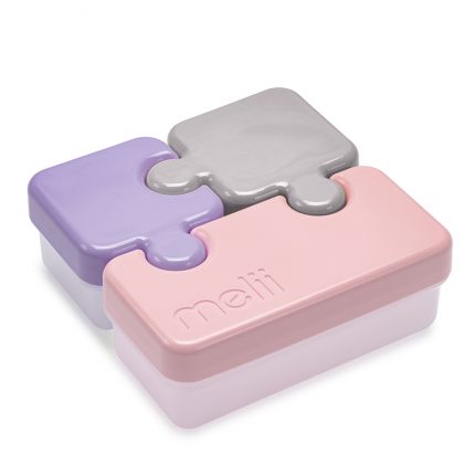 Φαγητοδοχείο Παζλ Purple-Grey-Pink (200ml-450ml)  - Melii (Δοχείο Φαγητού Πλαστικό Πολύχρωμο)