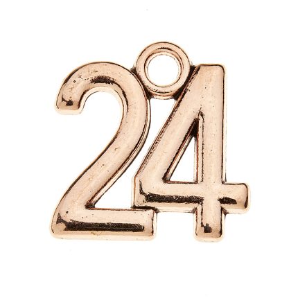 Μεταλλική Ημερομηνία ''24'' Χάλκινο 50τμχ (2x2εκ) NU1923