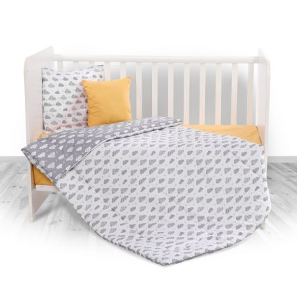 Lorelli Σετ προίκας μωρού 4 τμχ Ranforce Clouds Grey 20800024901