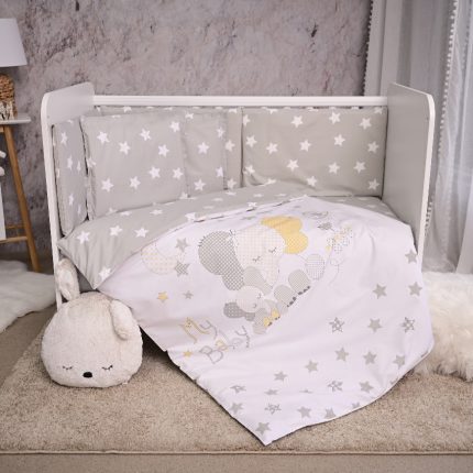 Lorelli Σετ Προίκας Μωρού 6 τμχ Smile Elephant Grey Stars 20801154701