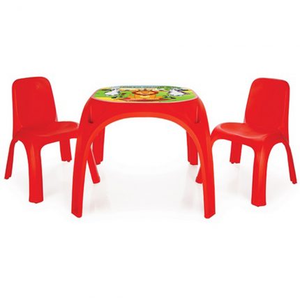 Παιδικό Τραπεζάκι Με 2 Καρέκλες 03422 King Study Table Red 8693461034220 - Pilsan