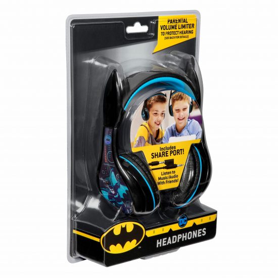 Batman Παιδικά Ενσύρματα Ακουστικά (Μαύρο/Γαλάζιο) 3+ - eKids
