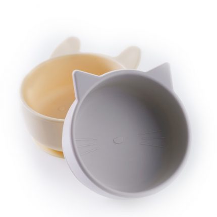 Μπολ Σιλικόνης Γατούλα Gray (12x11.5x5.7εκ) - Babywise