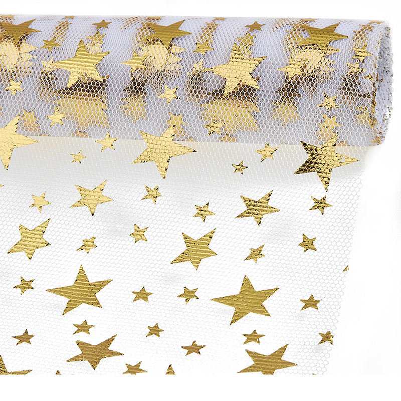 Ρολό Τούλι Χρυσά Αστέρια 24εκ | 40813-76Α Ρολό Τούλι Χρυσά Αστέρια 24εκ | 40813-76Α