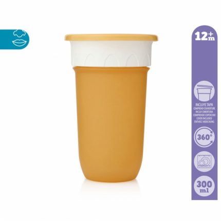 Ποτηράκι Εκπαιδευτικό 360°- 300ml Ochre 12m+ - Kiokids