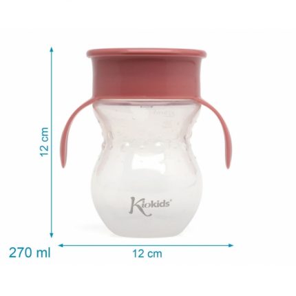 Ποτηράκι Εκπαιδευτικό 270ML Pink 6m+ - Kiokids