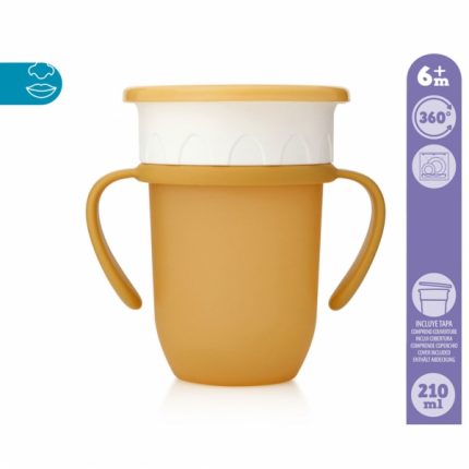 Ποτηράκι Εκπαιδευτικό 360°- 210ml Ochre 6m+ - Kiokids