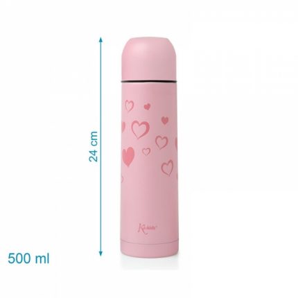Θερμός Υγρών 500ml Pink Hearts - Kiokids