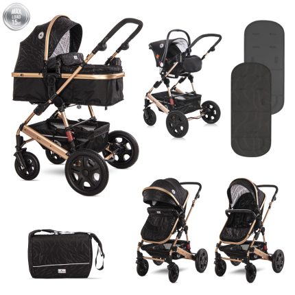 Lorelli Πολυκαρότσι Lora 3 in 1 Luxe Black 10021282186D