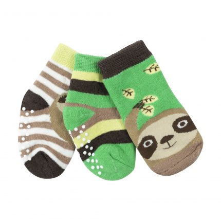GRIP+EASY™ Καλτσάκια Silas the Sloth (3 τεμ) (0-24m) - Zoocchini