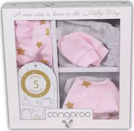 Cangaroo Σετ Ρούχων Νεογέννητου 5τμχ Girl Pink 3800146266806