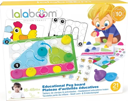Lalaboom Βρεφικός Εκπαιδευτικός Πίνακας Παιχνιδιού Με Χάντρες 21τμχ 18m+, As Company