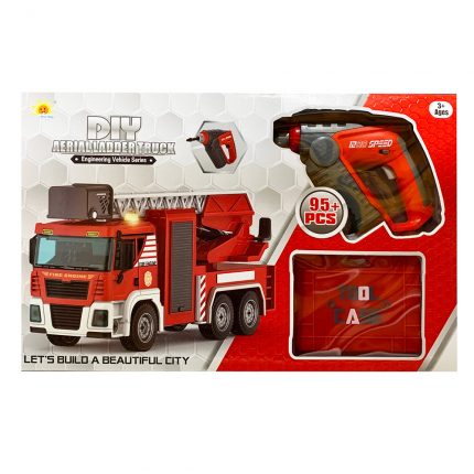 Zita Toys Πυροσβεστικό Όχημα με Ηλεκτρικό Τρυπάνι για Συναρμολόγηση 95τμχ 005.3202-8