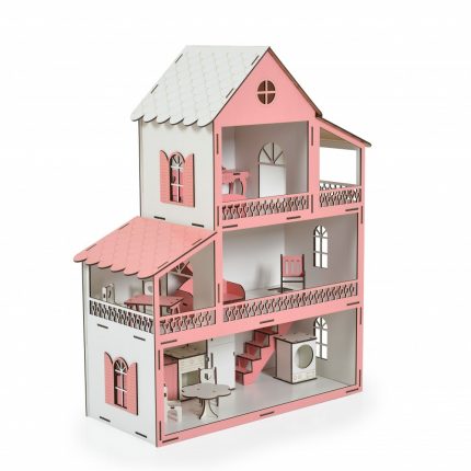 Ξύλινο Κουκλόσπιτο Lilly EV10 3800146223175 3+ - Moni Toys