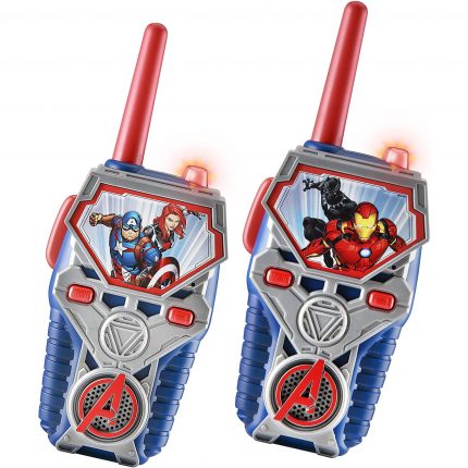 Avengers Σετ 2 Walkie Talkies για Παιδιά & Ενήλικες με Εμβέλεια 150m AV-212 (Γκρι/Κόκκινο/Μπλε) 3+ - eKids