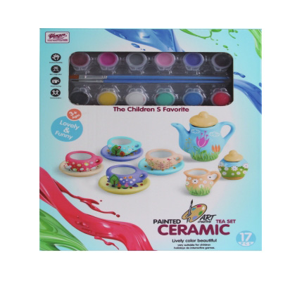 Zita Toys Κεραμικό Σετ Τσαγιού με Σετ Ζωγραφικής 008.555-DIY001 3+