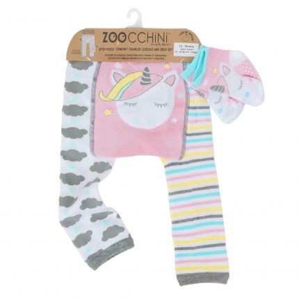 Grip+Easy Crawler Pants & Socks Set – Allie the Alicorn - Zoocchini