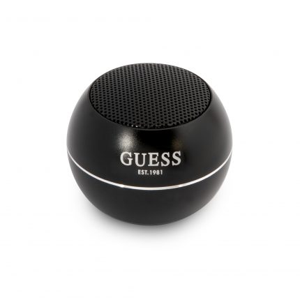 Guess Mini Φορητό Αλουμινένιο Ηχείο Bluetooth 3W με 4 ώρες Αυτονομία Μαύρο