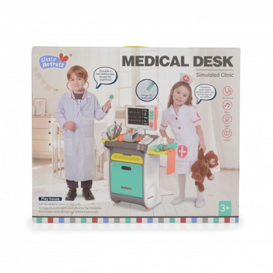 Σετ Παιχνίδι Γιατρού Κινητή Μονάδα Με Φώτα & Ήχους Medical Desk 3+ - Little Actress
