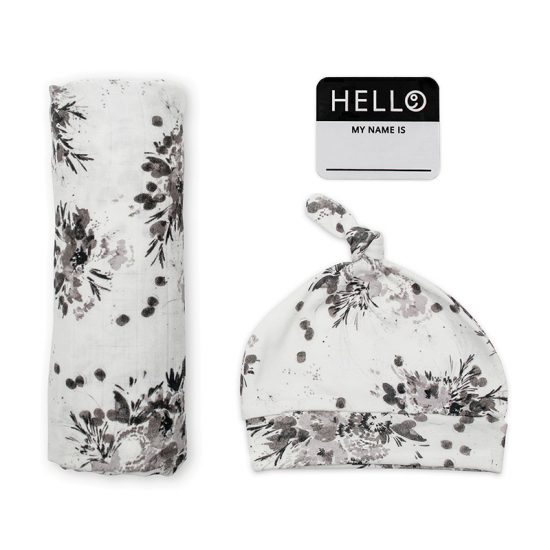 Μουσελίνα Φωτογράφισης Hello World – Black Floral - Lulujo