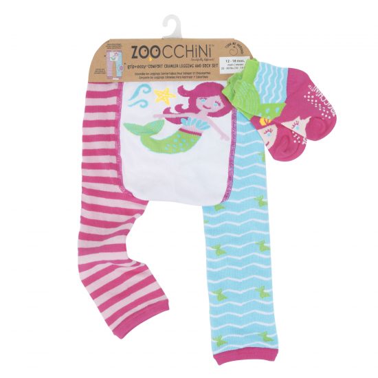 Grip+Easy Crawler Pants & Socks Set – Marietta the Mermaid - Zoocchini