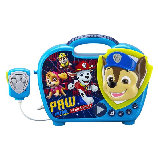 Paw Patrol Boombox Karaoke & Ενσύρματο Μικρόφωνο για Παιδιά με Ενσωματωμένη Μουσική, Φωτισμό, Sound Effects (PW-115) (Μπλε/Κίτρινο) - eKids
