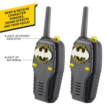 Batman Σετ 2 Walkie Talkies για Παιδιά & Ενήλικες με Εμβέλεια 150m Ri-212BM Μαύρο 3+ - eKids
