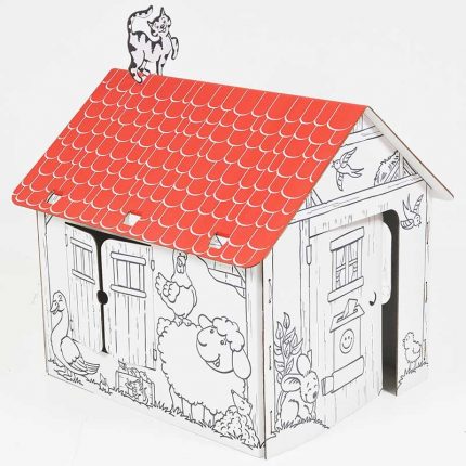 Annahouse Red Roof Sheep by Allocacoc – Σπιτάκι από Χαρτόνι με Κόκκινη Στέγη DH0554/ANHSRR 3+
