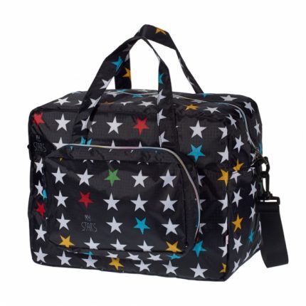Τσάντα Αλλαξιέρα Αστέρια Μαύρη (39x29x15cm) - My Bag's