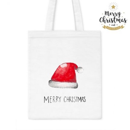 Χριστουγεννιάτικη ζωγραφιστή υφασμάτινη τσάντα (35x41cm)