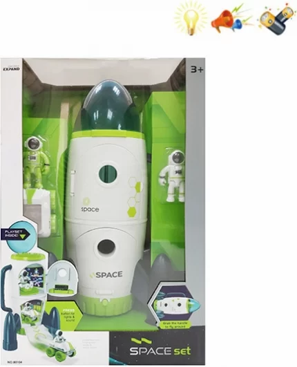 Zita Toys Διαστημικός Πύραυλος Με Αστροναύτες Ήχους και Φως 005.80104 3+