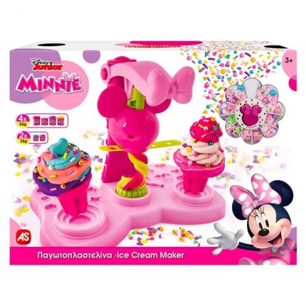 AS Πλαστελίνη Disney Minnie Παγωτοπλαστελίνα Με 4 Βαζάκια Και Καπάκια Καλουπάκια 280γρ & Sprinkles 3+, As Company