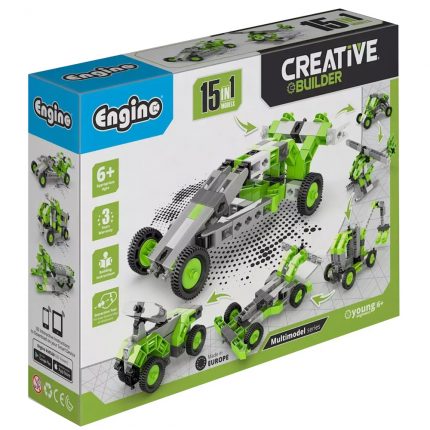 Παιχνίδι Κατασκευών Creative Builder Κατασκευή Οχημάτων Σετ 15 μοντέλα 321.044 5+, Engine