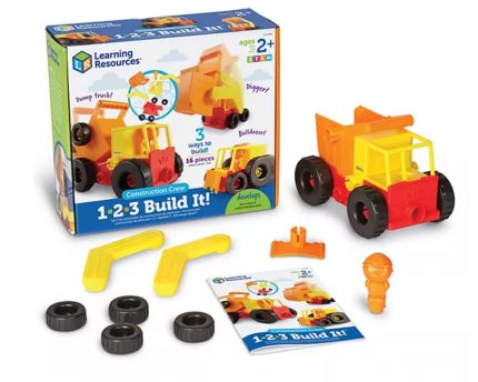Εκπαιδευτικό Παιχνίδι STEM 1-2-3 Build It! Κατασκευαστικά Οχήματα 390.009 24m+, Learning Resources