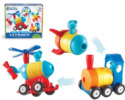 Εκπαιδευτικό Παιχνίδι STEM 1-2-3 Build It! Πύραυλος-Τρένο-Ελικόπτερο 390.057 24m+, Learning Resources