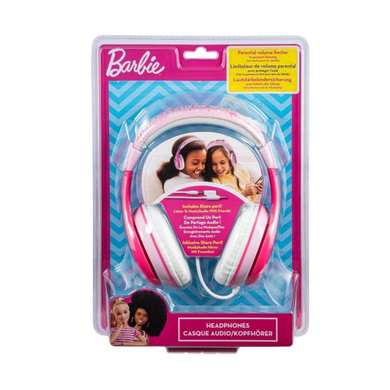 Barbie Ενσύρματα Ακουστικά για Παιδιά και Εφήβους (BE-140) (Λευκό/Ροζ) 3+ - eKids