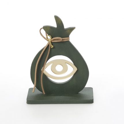 Χριστουγεννιάτικο Επιτραπέζιο Γούρι Ξύλινο Ρόδι ΧΡ-2323 (15x11cm) | Bellissimo