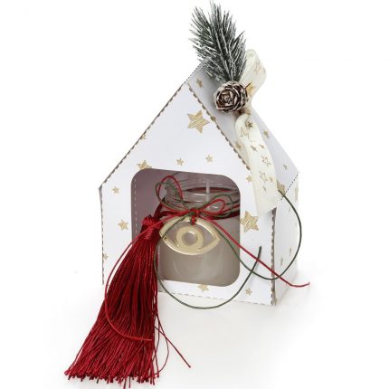 Χριστουγεννιάτικο Χάρτινο Τσαντάκι με Κερί ΧΡ-2328 || Bellissimo
